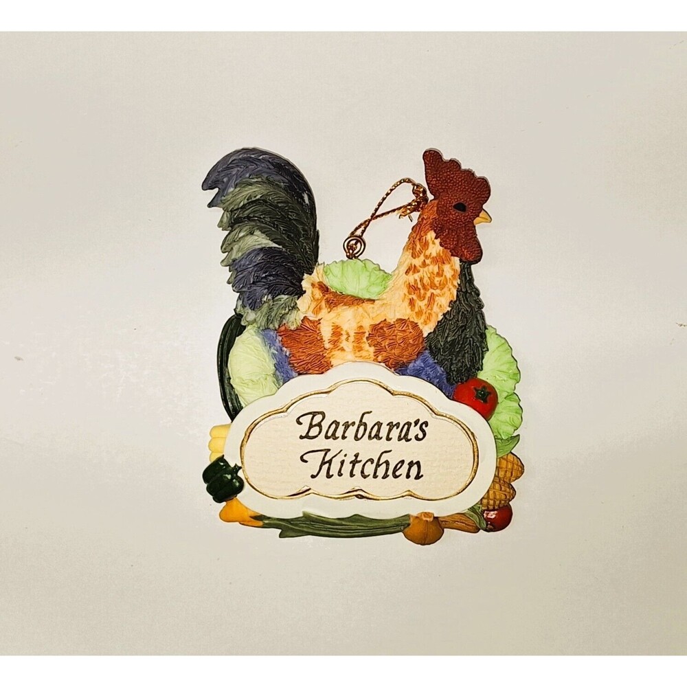 VTG Rooster Barbaras Kitchen Magnet Ornament Rustic Country Farmcore Cornucopia